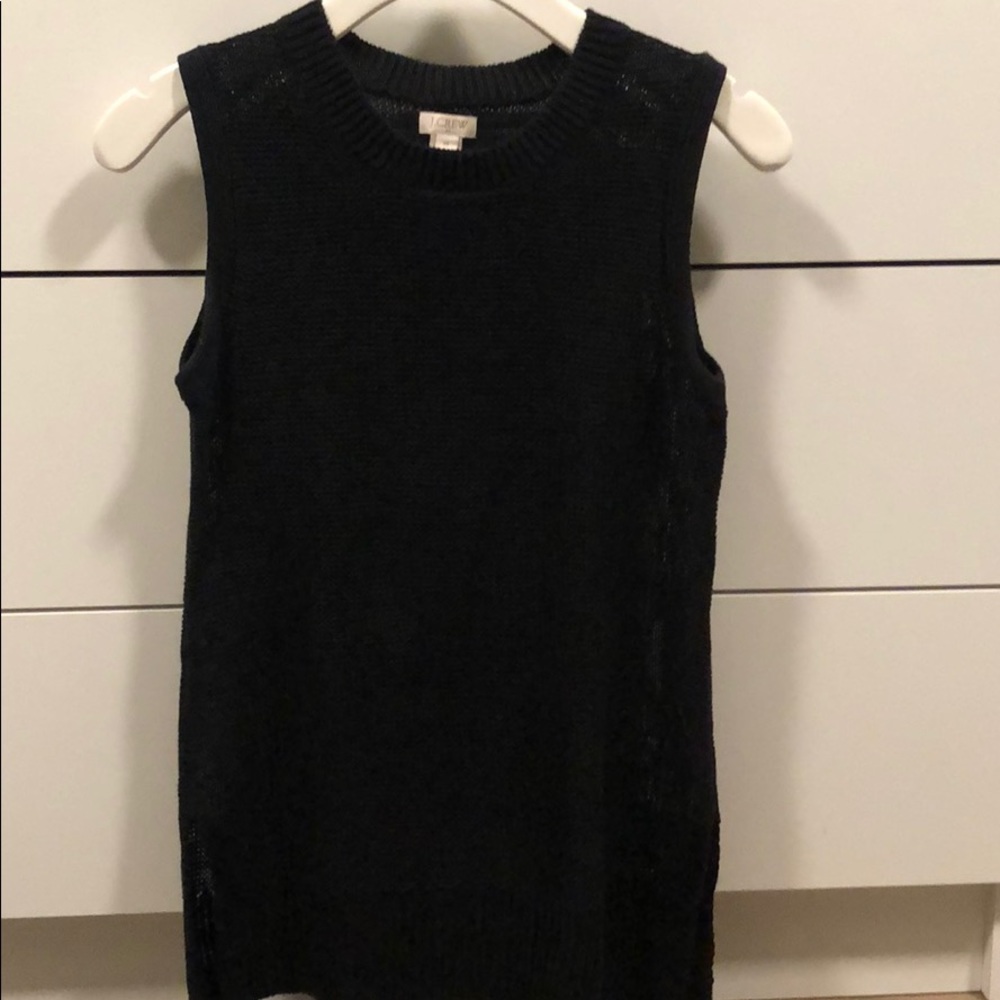 J.Crew Black Knit Sweater Tank Top